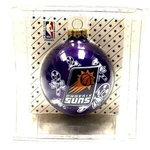 Phoenix Suns Collectible Blown Glass Ball Ornament with Candy Cane 2.5/8" NBA
